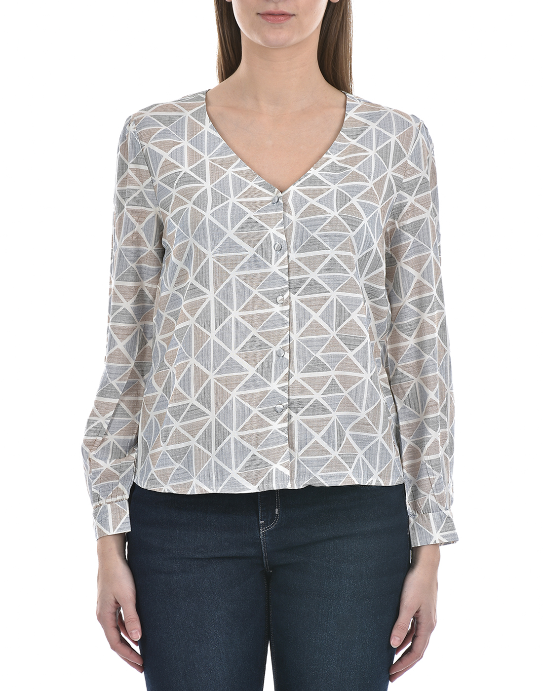 Numero Uno Women Geometric Print Light blue Top